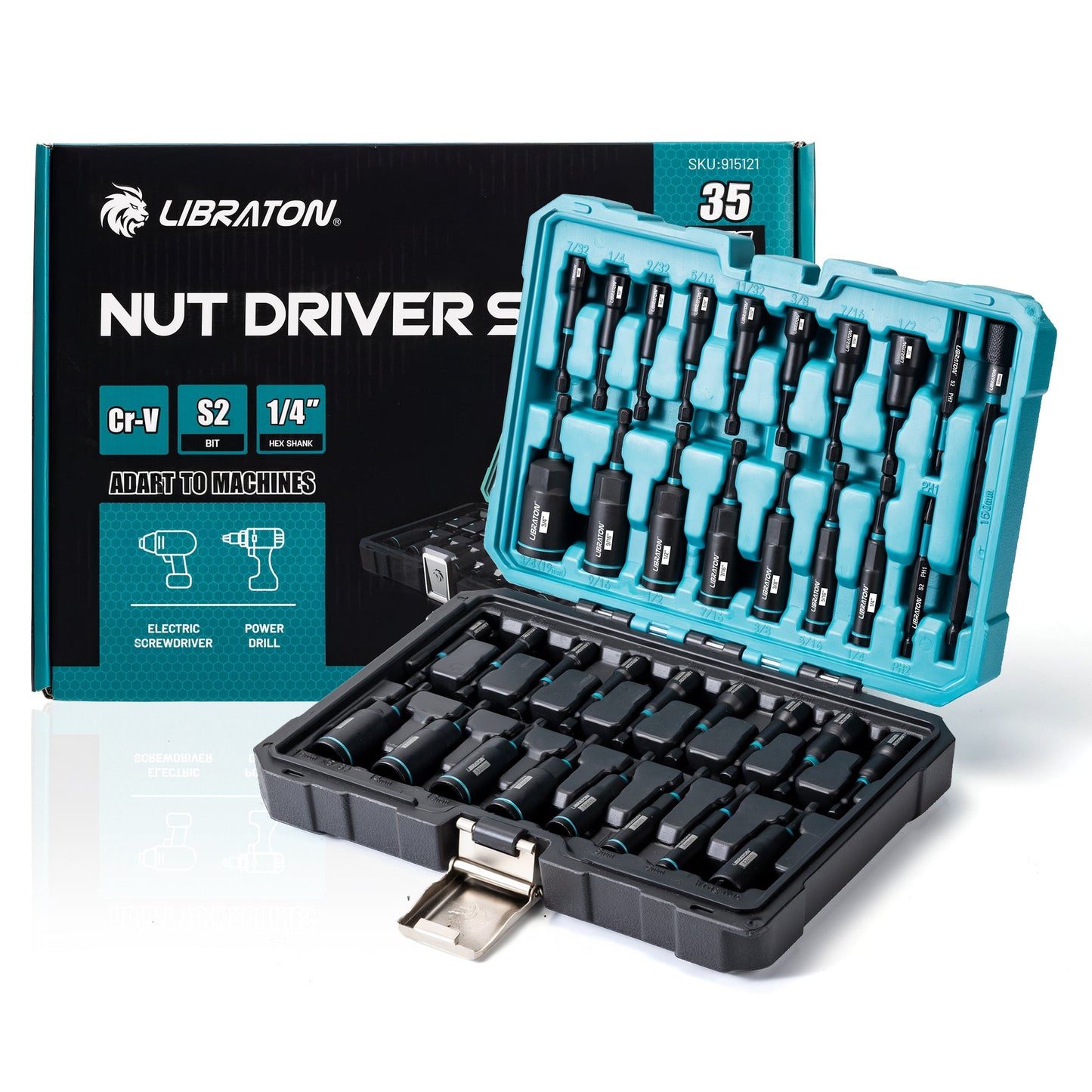 LIBRATON 35-Piece Magnetic Nut Driver Bit Set