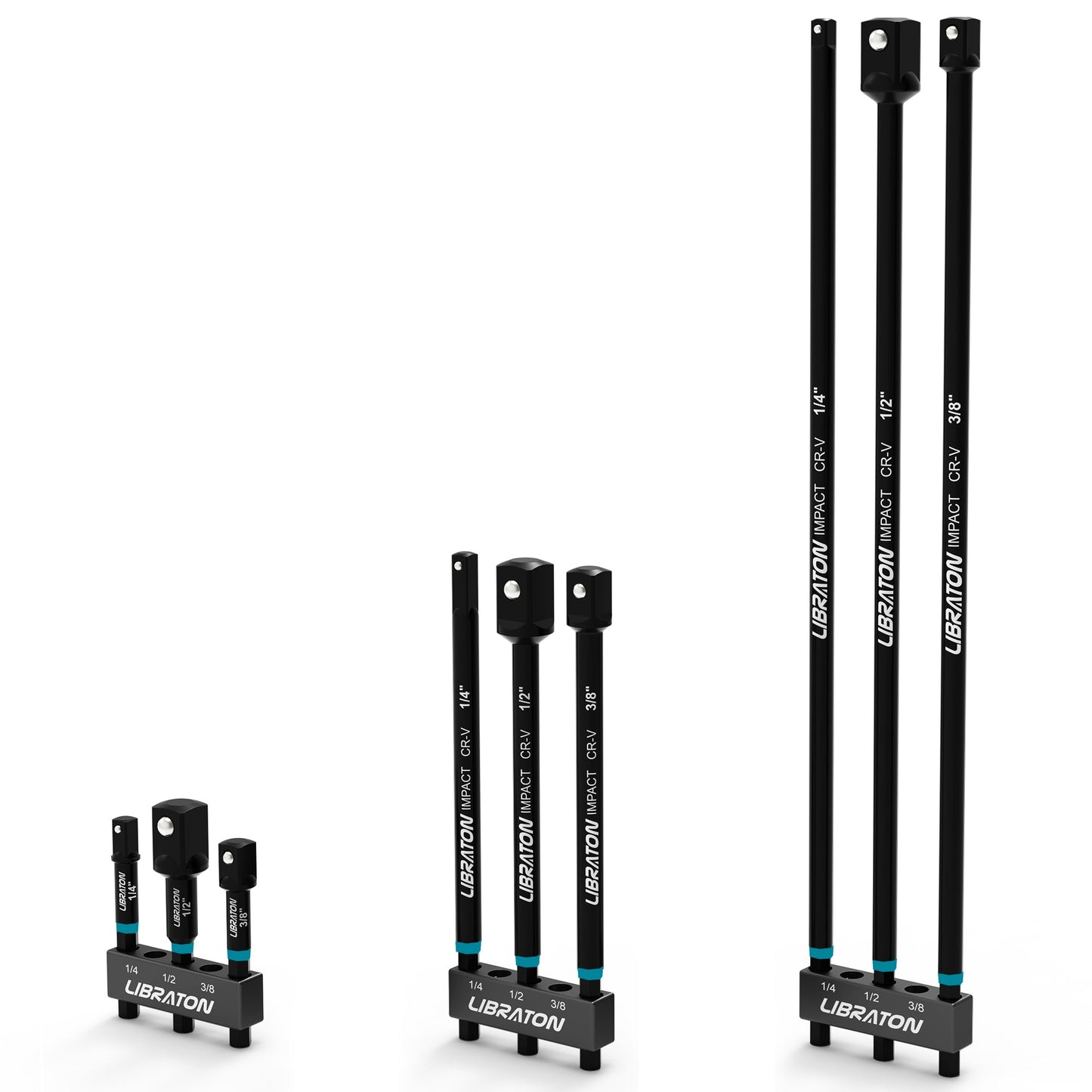 Libraton Impact Grade Socket Adapter Set, 3" 6" 12", Drill Socket Adapter Extension