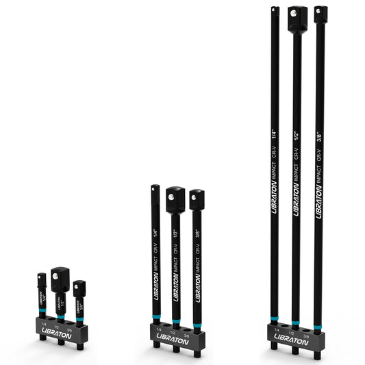 Libraton Impact Grade Socket Adapter Set, 3" 6" 12", Drill Socket Adapter Extension