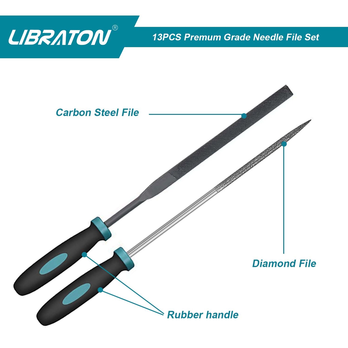 Libraton 13PCS Precision Needle & Diamond File Set