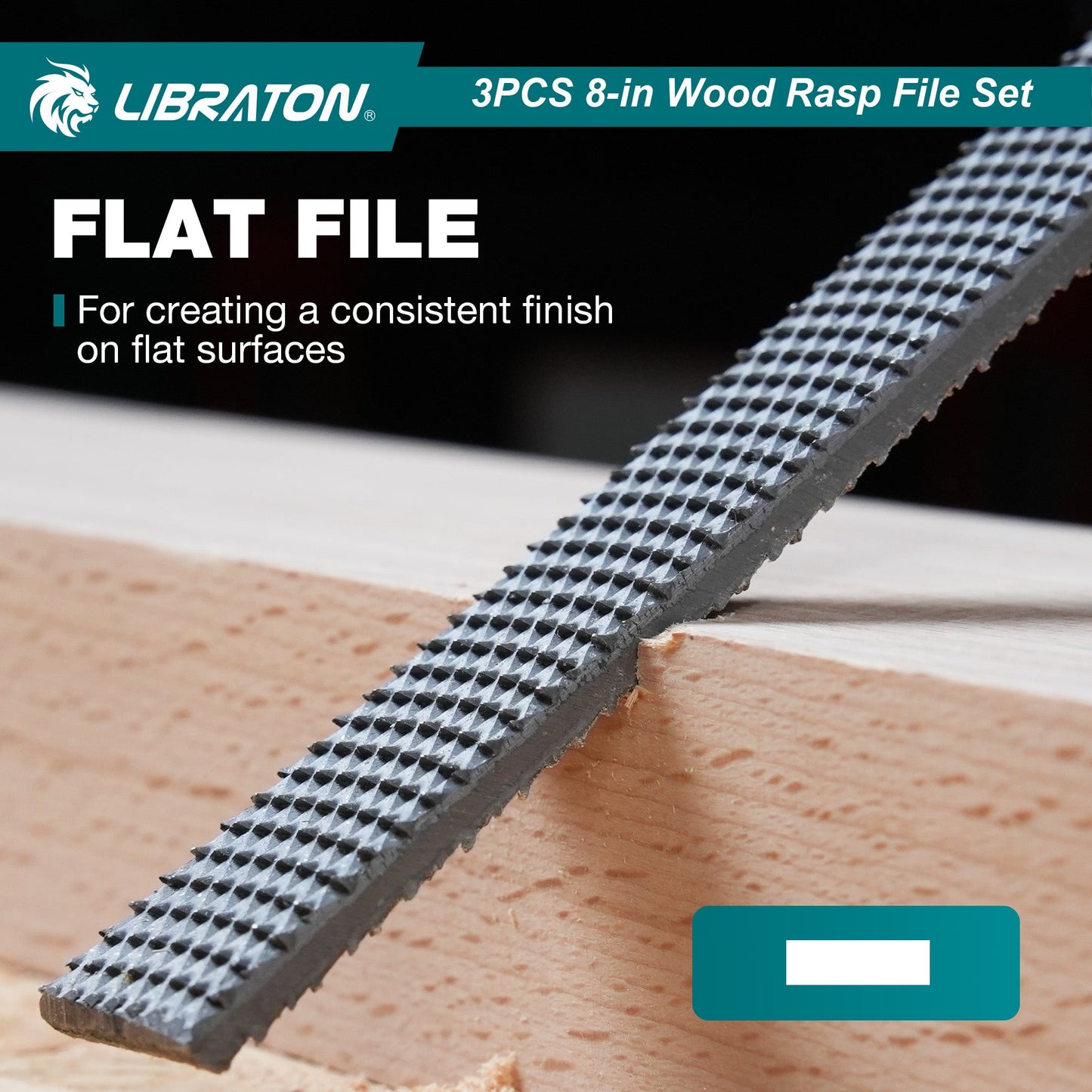 Libraton 3PCS Woodworking Rasp Kit: Flat, Round, Half-Round